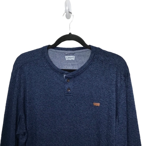 Levi's Blue Textured Henley Sweater - Picture 3 of 8